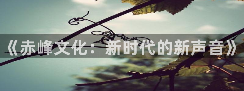 壹号app官方登录入口下载：《赤峰文化：新时代的新声音》